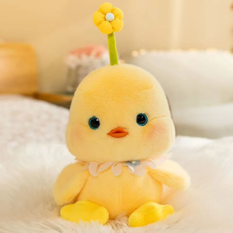 Cute Little Yellow Chicken Doll Super Cute Kids Toy Throw Pillow Doll with Hand Gift Grab Machine Rag Doll Children′s Birthday Gift