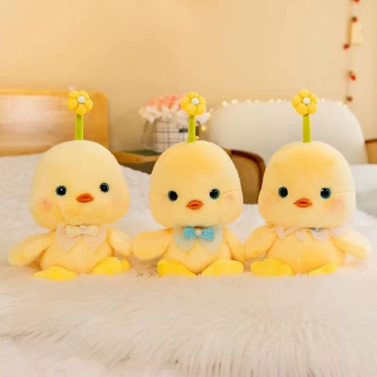 Lindo muñeco de pollo amarillo Super lindo juguete para niños muñeco almohada con mano regalo máquina de agarre muñeco de trapo regalo de cumpleaños para niños